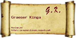 Graeser Kinga névjegykártya